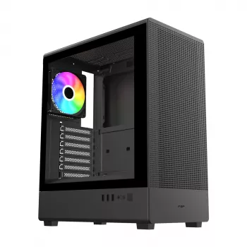 Caixa mid-tower FSP/Fortron M221-BA, vidro temperado, preto