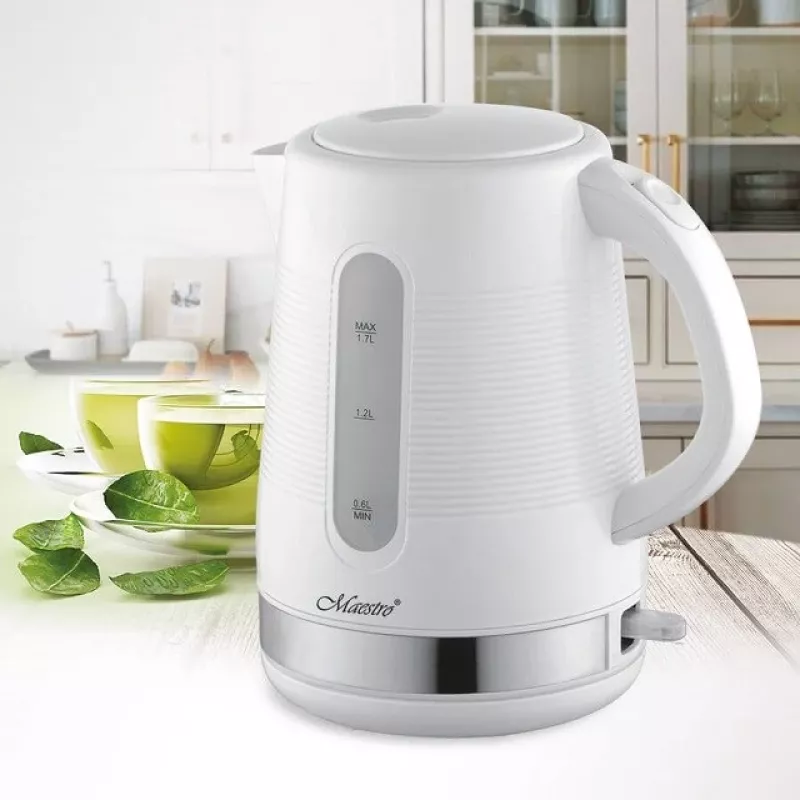 Maestro MR-035-WHITE chaleira elétrica 1,7L 2200W branco plástico