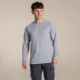 Craghoppers NosiLife Abel camisa de manga comprida - Soft Grey Marl, tamanho L