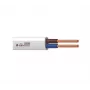 Cabo plano flexível PVC branco H05VVH2-F 2x1 mm², cabo duplo, 50m