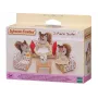 EPOCH Sylvanian Families conjunto de três peças - mobiliário de sala com sofá, poltronas, mesa e almofadas