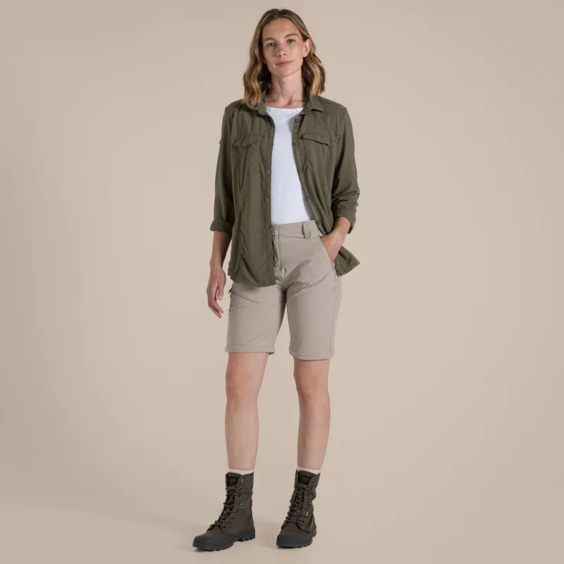 Craghoppers NosiLife Pro calças ajustáveis III para mulher Soft Mushroom tamanho M