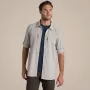 Craghoppers NosiLife Pro camisa de manga comprida V - camisa de viagem para homem, pergaminho, tamanho L