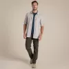 Craghoppers NosiLife Pro camisa de manga comprida V - camisa de viagem para homem, pergaminho, tamanho L