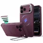 Capa ESR Cyber Tough Kickstand MagSafe para iPhone 17 Pro Max / 18 Pro Max – Borgonha escuro