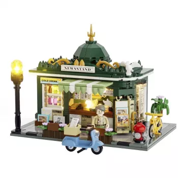 LUMIBRICKS F9023 Porta-revistas de pé em aço, preto com pintura em pó, compartimento único