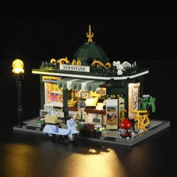 LUMIBRICKS F9023 Porta-revistas de pé em aço, preto com pintura em pó, compartimento único