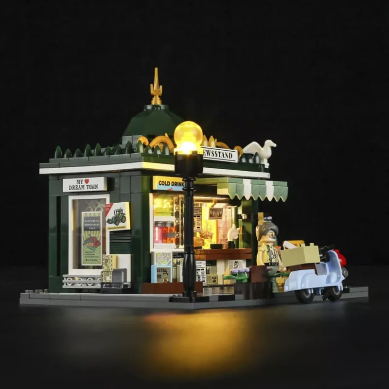 LUMIBRICKS F9023 Porta-revistas de pé em aço, preto com pintura em pó, compartimento único