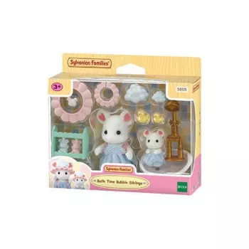 Sylvanian Families Conjunto de brincar Rato Marshmallow na hora do banho