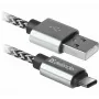 Defender Cabo USB-A para USB-C 1,0 m 2,1 A branco