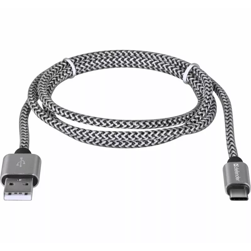 Defender Cabo USB-A para USB-C 1,0 m 2,1 A branco