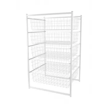 Módulo de gavetas 89x45x55cm 5 níveis branco