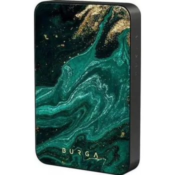 Burga Powerbank magnética 5000 mAh Emerald Pool Gunmetal