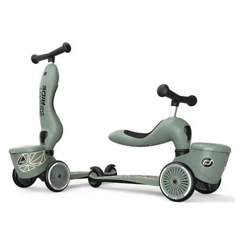 Scoot & Ride Highwaykick 1 Lifestyle trotinete e scooter 2 em 1, Green Lines