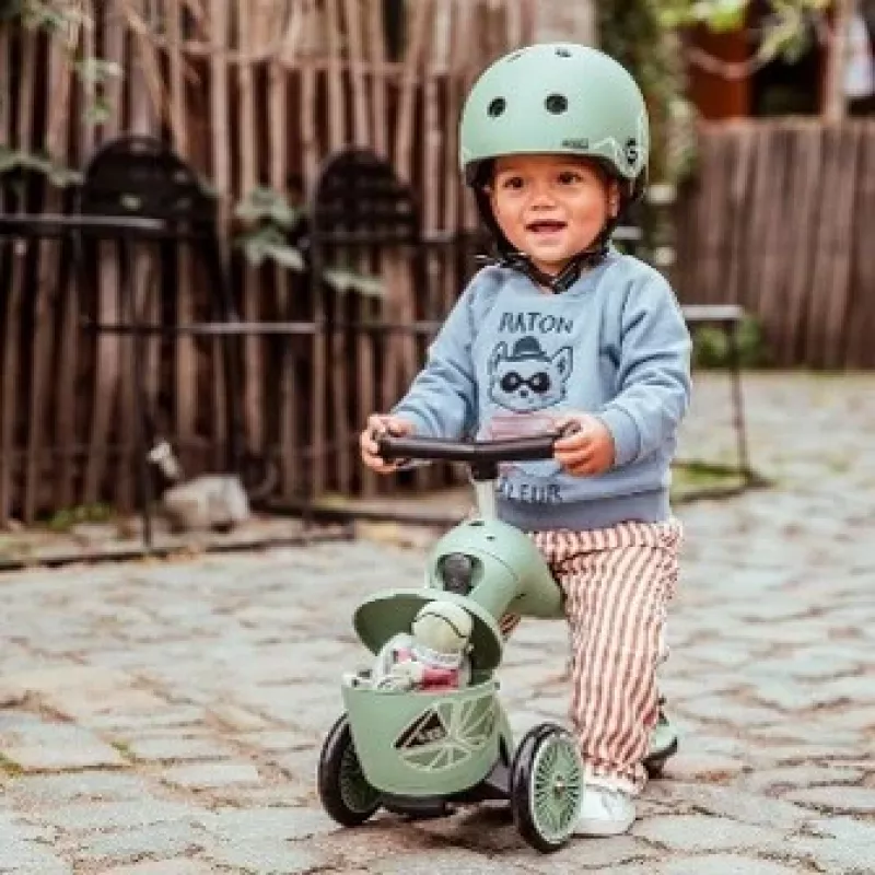 Scoot & Ride Highwaykick 1 Lifestyle trotinete e scooter 2 em 1, Green Lines