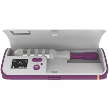 Tenscare iTouch Go treinador de pavimento pélvico sem fios com controlo por app Bluetooth, estimulador EMS recarregável, sonda vaginal, cabo USB, bolsa de armazenamento, manual