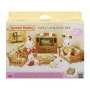 EPOCH Sylvanian Families sala de estar da casa de campo - conjunto de mobiliário de sala de estar para casa de bonecas