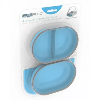 SEGULA 70950 Comedouro e bebedouro combinado para gatos, plástico, azul, 0,4 L