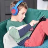 PowerLocus Bobo Kids auscultadores sem fios, LED, AUX, azul/vermelho