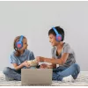 PowerLocus Bobo Kids auscultadores sem fios, LED, AUX, azul/vermelho