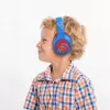 PowerLocus Bobo Kids auscultadores sem fios, LED, AUX, azul/vermelho