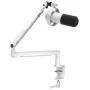Microfone dinâmico FIFINE T688W com braço articulado, USB/XLR, branco