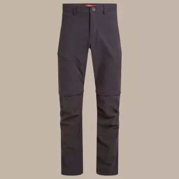 Calças de caminhada convertíveis Craghoppers NosiLife Pro Convertible Trouser III homem preto pimenta