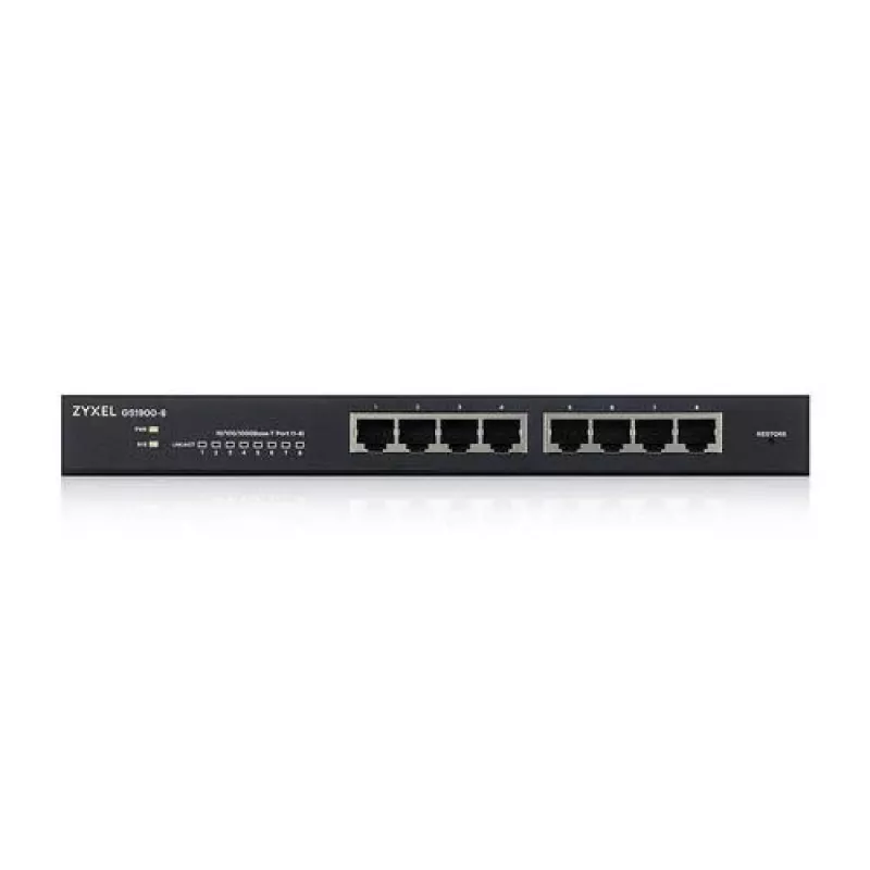DSIT Zyxel GS1900 Smart Managed Switch VA-GS-1900-8 - 8 portas Gigabit Ethernet