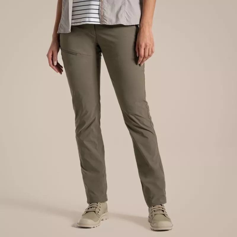 Calças de caminhada Craghoppers NosiLife Pro Trouser III mulher - Wild Olive, tamanho L