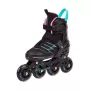 Patins em linha ajustáveis Meteor Buzzy preto-rosa-menta EU 34-38
