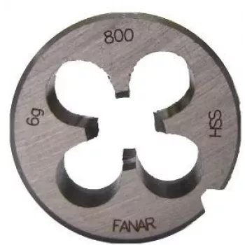 Cossinete de rosca redonda FANAR M27 x 2,00 mm HSS800 DIN 22568