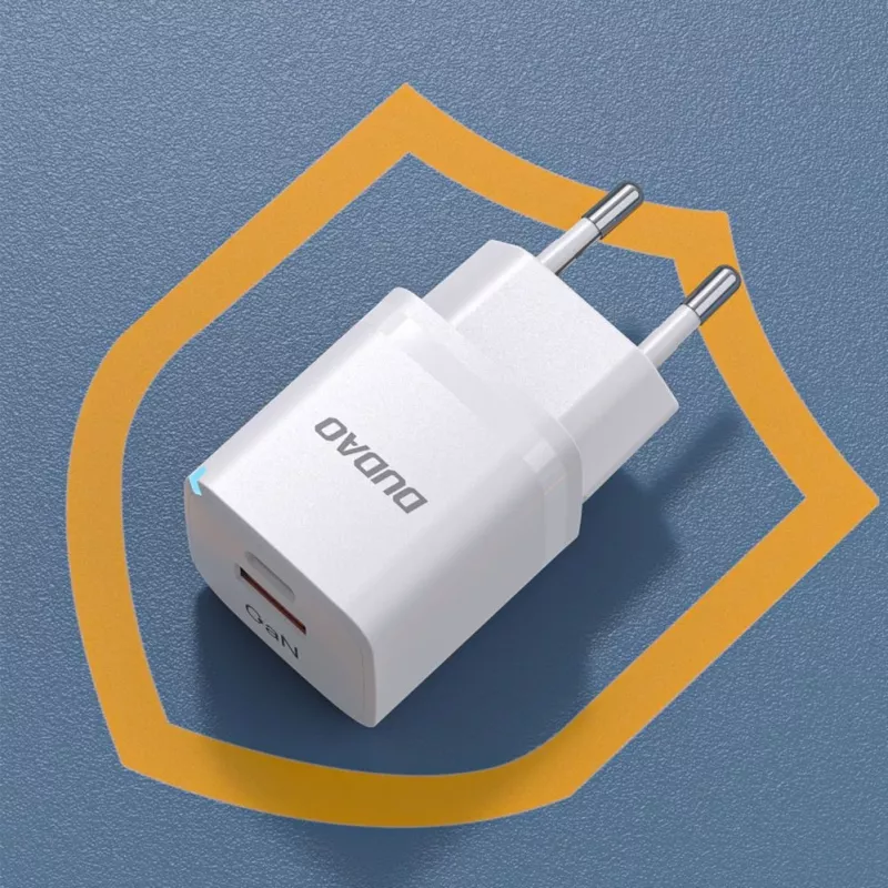 Carregador de parede DUDAO A13Pro EU GaN 33W PPS USB-C/USB - branco