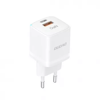 Carregador de parede DUDAO A13Pro EU GaN 33W PPS USB-C/USB - branco