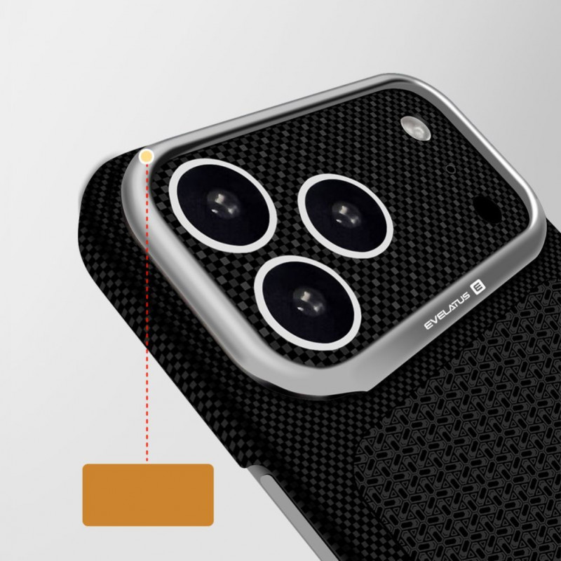 Capa MagSafe Evelatus Apple iPhone 18 Pro Carbon Premium Edition bordô