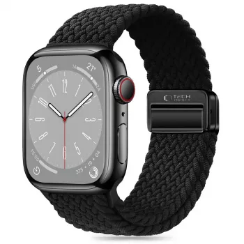 Pulseira Tech-Protect Nylon Magnetic Loop para Apple Watch 8/9/10/11/SE/Ultra (44/45/46/49 mm) preta