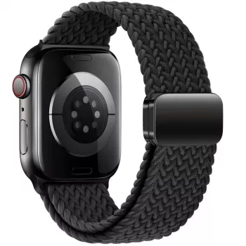 Pulseira Tech-Protect Nylon Magnetic Loop para Apple Watch 8/9/10/11/SE/Ultra (44/45/46/49 mm) preta