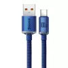 Cabo Baseus USB-A para USB-C Crystal Shine 100W 1,2m azul