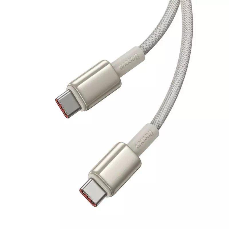 Cabo Baseus Tungsten Gold USB-C para USB-C 100W 1m dourado