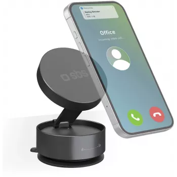 SBS TESUPSUCTIONMAG Suporte de mesa magnético com ventosa para smartphones, preto