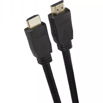 One For All Cabo HDMI Premium High Speed com Ethernet, 3,0 m, 4K@60Hz, HDR, ARC, HDCP 2.2, banhado a ouro, preto