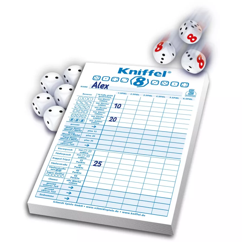 Schmidt Spiele Kniffel Jogo de 8 dados