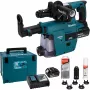 Makita DHR243JWX2 18V Martelo perfurador SDS-Plus sem escovas de 3 modos a bateria com 2x baterias 5,0Ah, carregador e mala Makpac