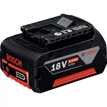 Bosch Professional 18V 5,0 Ah Bateria de iões de lítio, Slide-In (preto/vermelho)