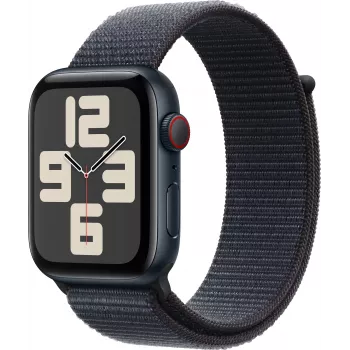 Apple Watch SE 2 GPS + Cellular 44mm, meia-noite, Sport Loop (MRHC3ET/A)