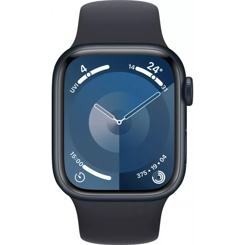 Apple Watch 9 GPS + Cellular 41mm, meia-noite, Sport Band M/L (MRHT3ET/A)