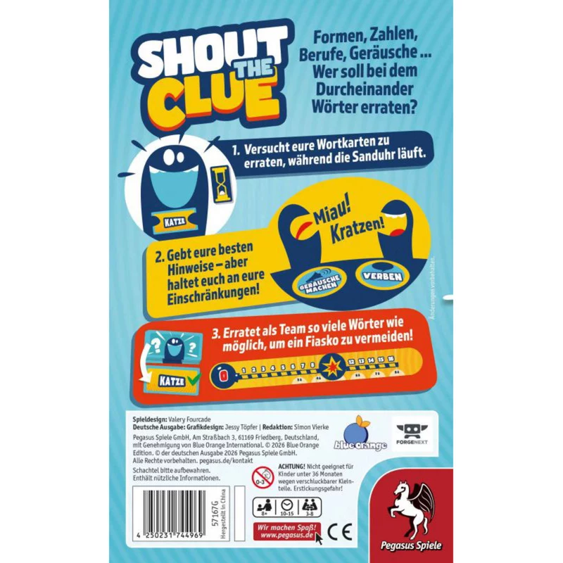 Jogo de festa PEGASUS Shout the Clue