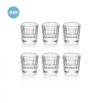 Conjunto de copos Vanity Guzzini com 6 copos de shot, transparente (13140500)