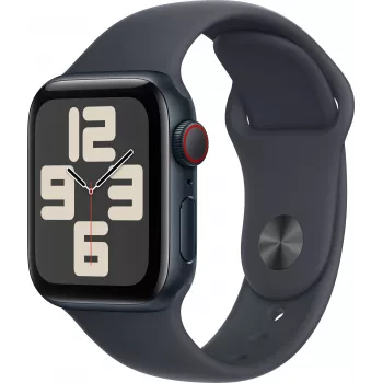 Apple Watch SE 2 GPS + Cellular 40mm, meia-noite, Sport Band M/L (MRGA3ET/A)