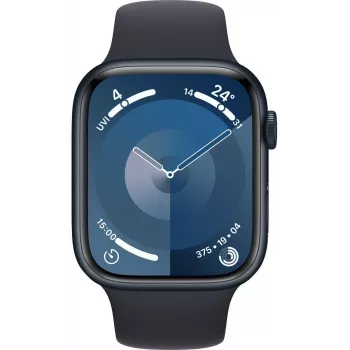 Apple Watch 9 GPS + Cellular 45mm, meia-noite, Sport Band M/L (MRMD3ET/A)