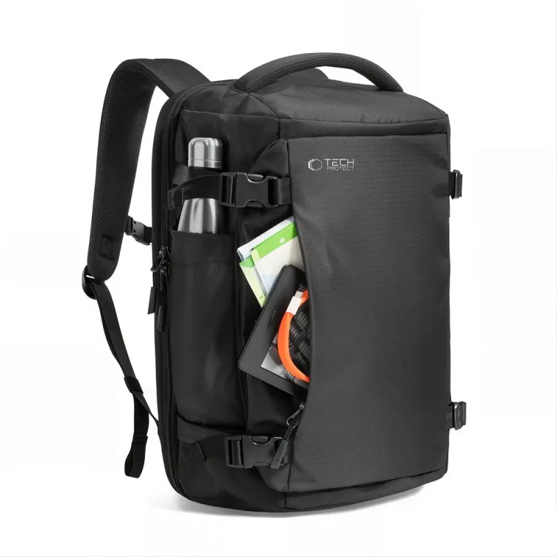 Mochila de cabine para portátil de viagem TECH-PROTECT DEFENDER S70 Ryanair e Wizzair 24L 40x30x20 preto